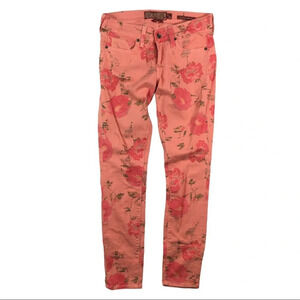 WJ442 Lucky Legend Floral Skinny Denim Jeans 26